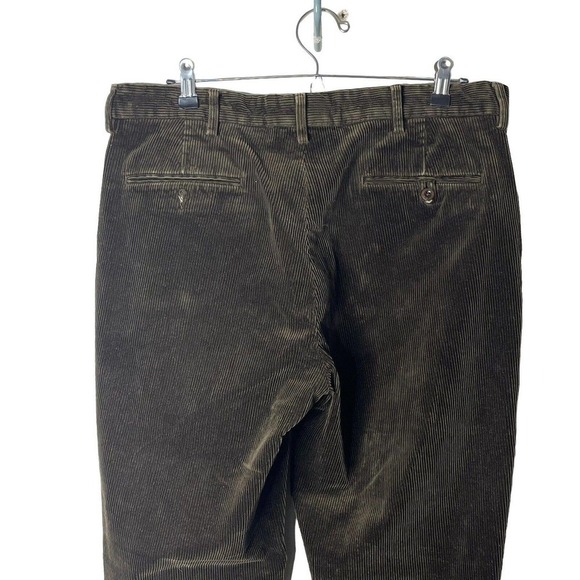 Vintage Polo Ralph Lauren Corduroy Pants Men’s 35 x 32 Preston Fit Stretch Brown - Picture 5 of 10